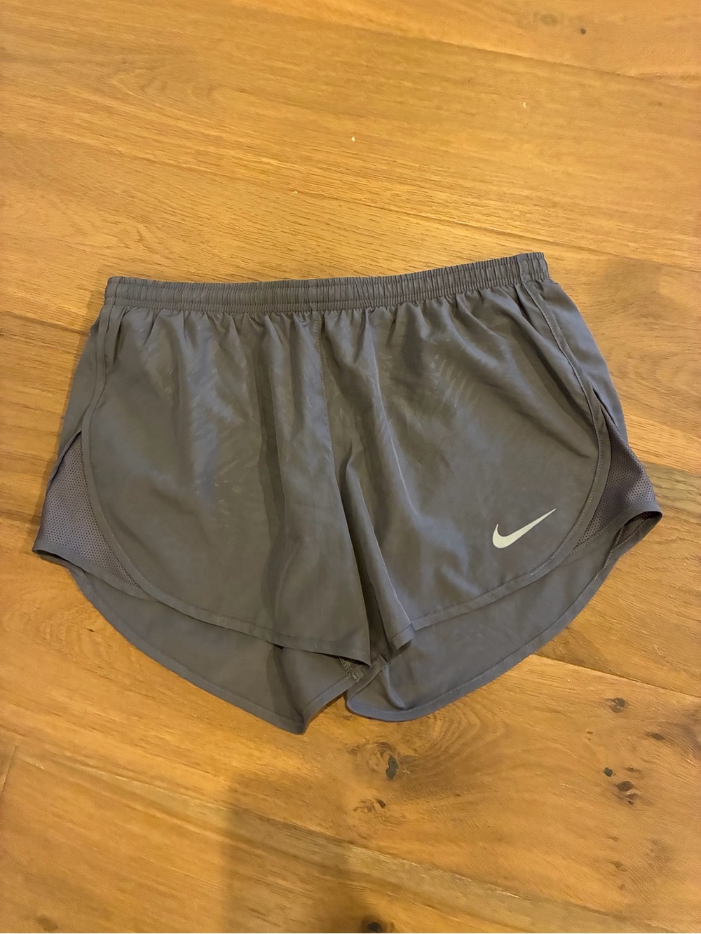 Nike Women's Athletic Shorts - Gray with Reflective Swoosh